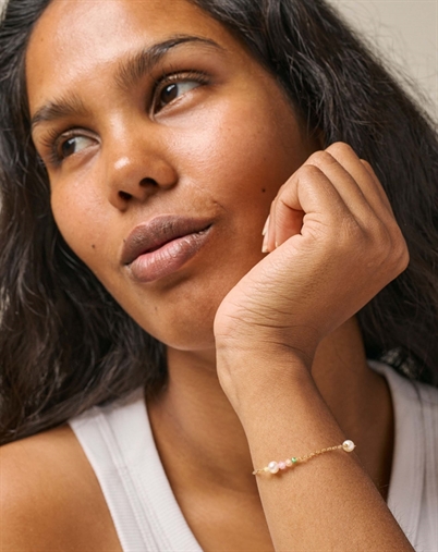 Enamel Copenhagen - Sofia Armbånd - Light Pink Guldfarvet